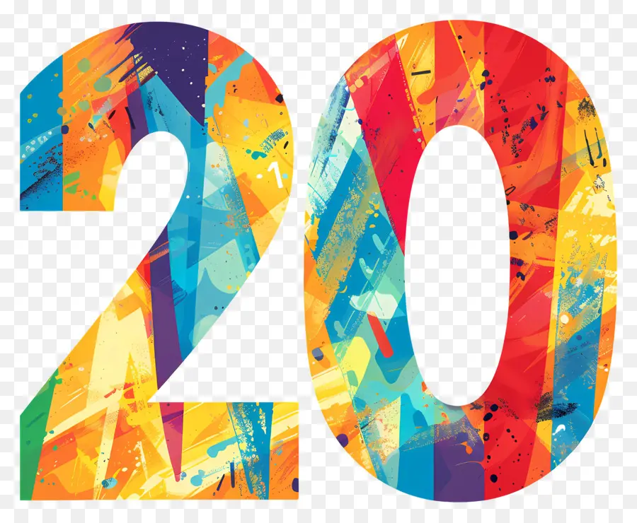 Número 20，La Pintura Abstracta PNG