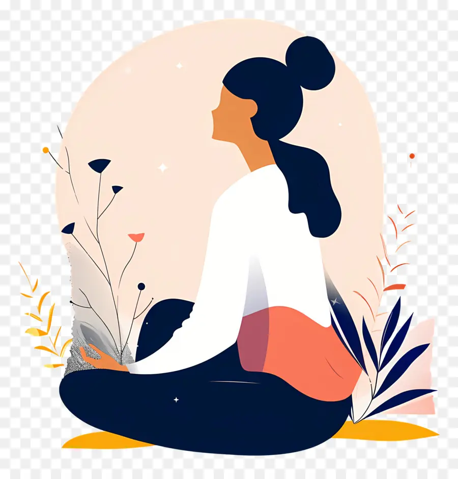 Meditación De La Mujer，La Meditación PNG