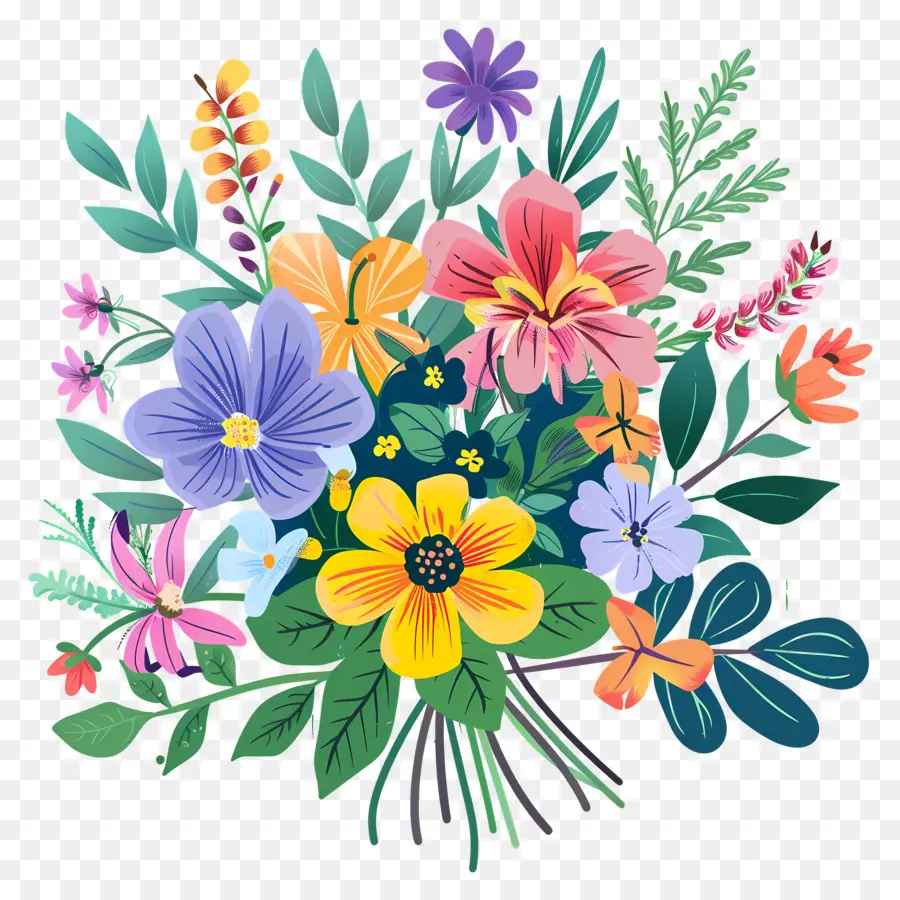 Mezclado Ramo De Flores，Ramo PNG