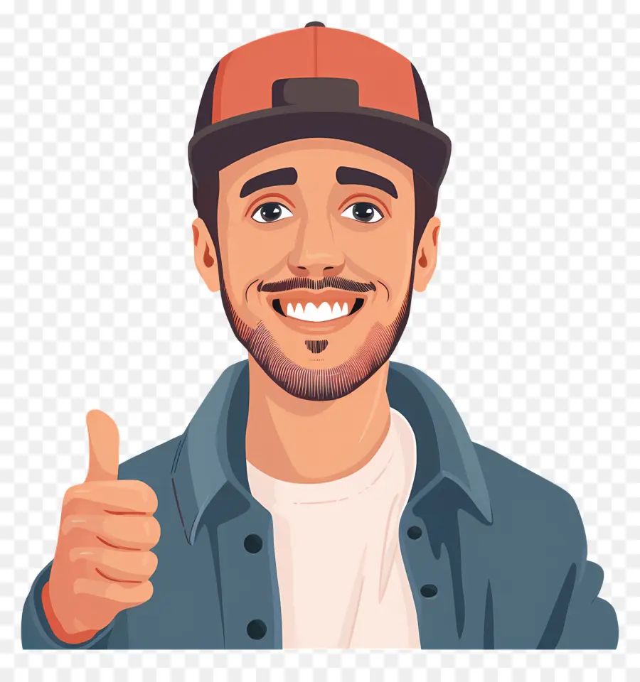 Sonriente Hombre，Pulgares Para Arriba PNG