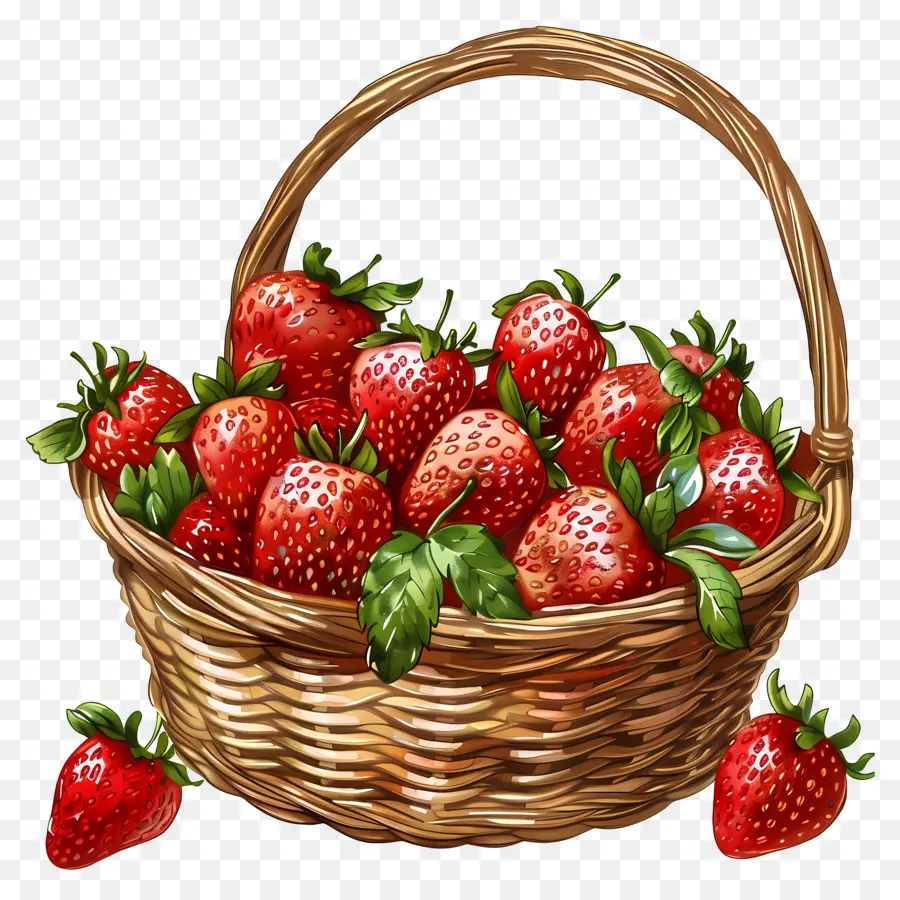 Canasta De Fresas，Fresas PNG