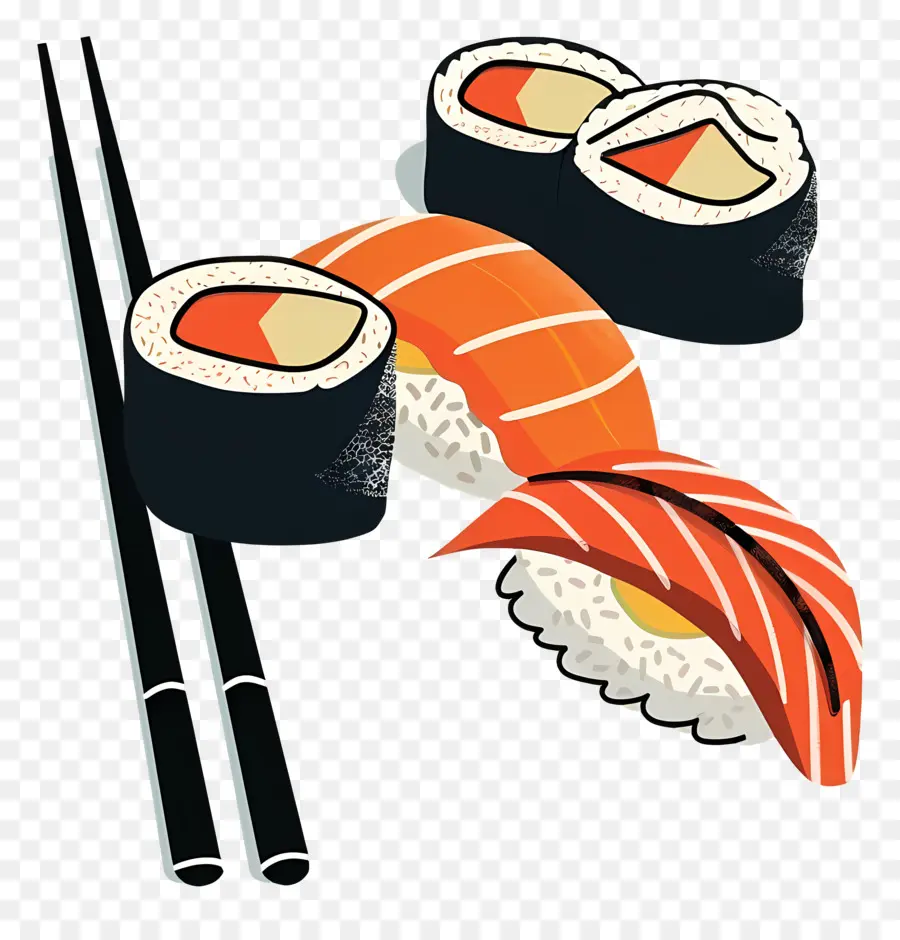 Sushi，Palillos PNG