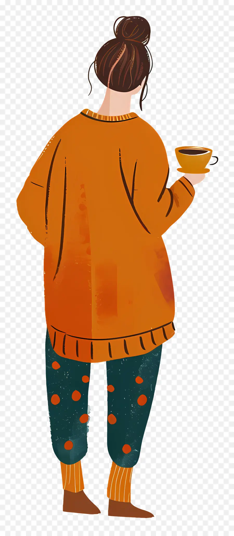 Mujer Tomando Café，Chica Con Cafe PNG