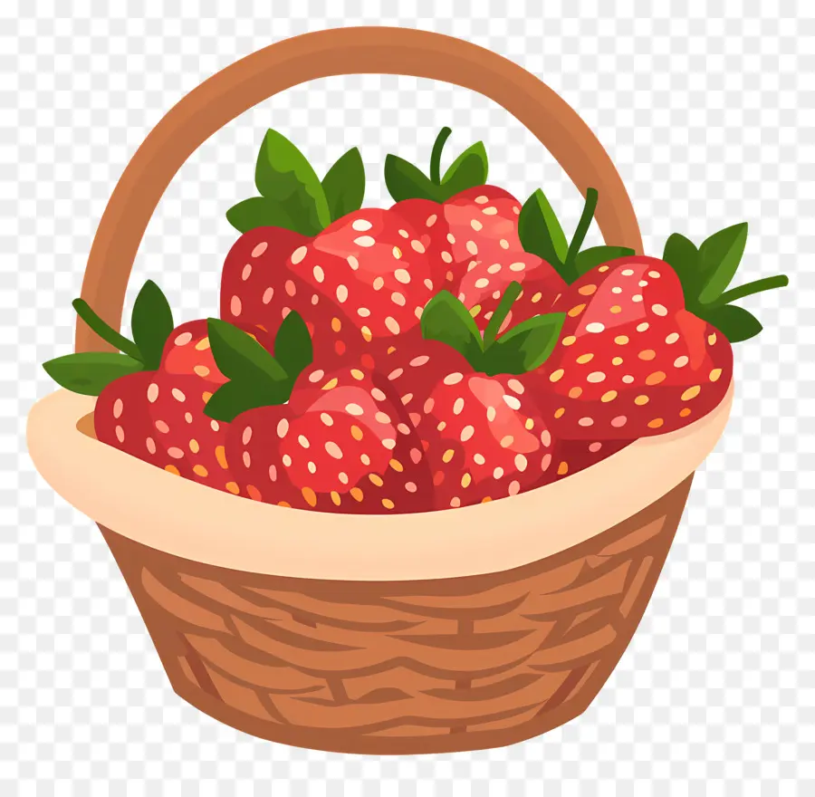 Canasta De Fresas，Fresas PNG