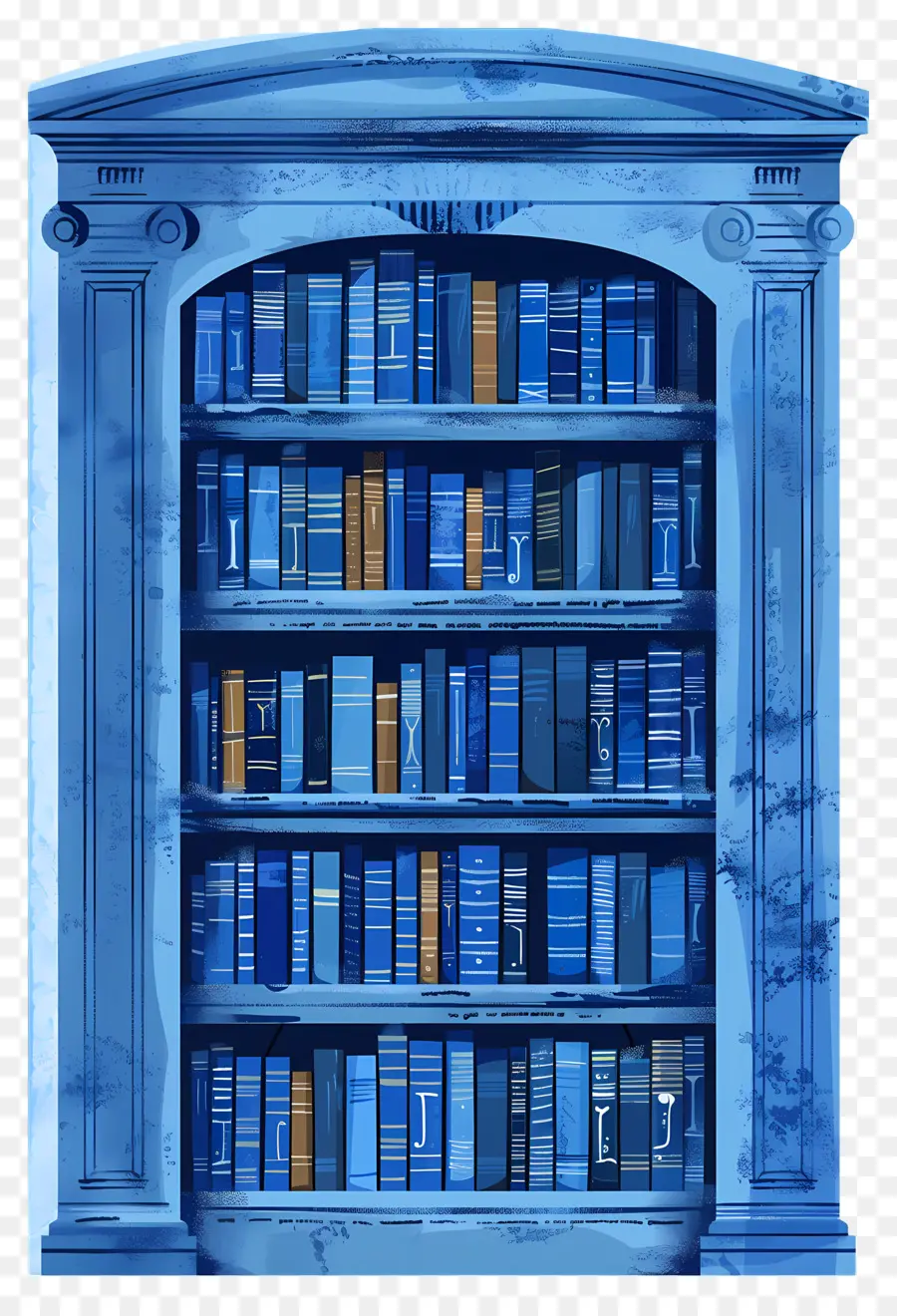Biblioteca，Estantería Azul PNG