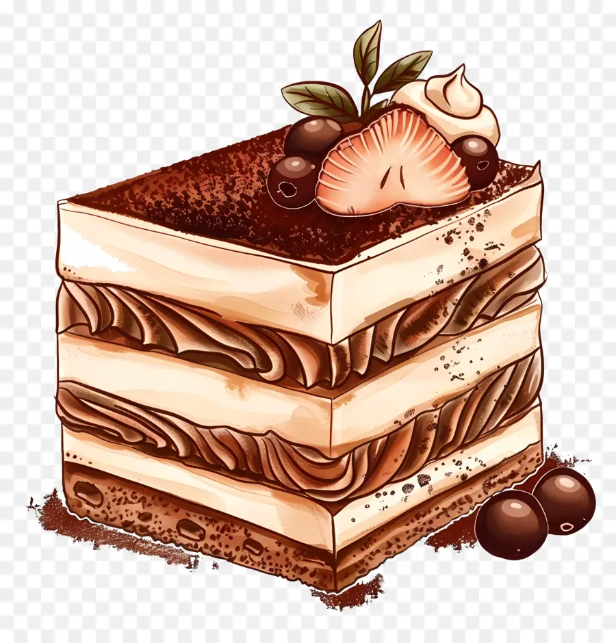 Pastel De Tiramisú，Pastel De Mousse De Chocolate PNG