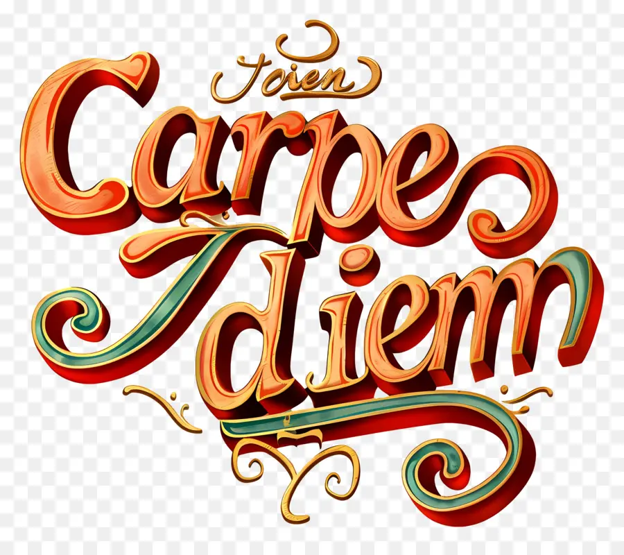 Carpe Diem，Letras Escritas A Mano PNG