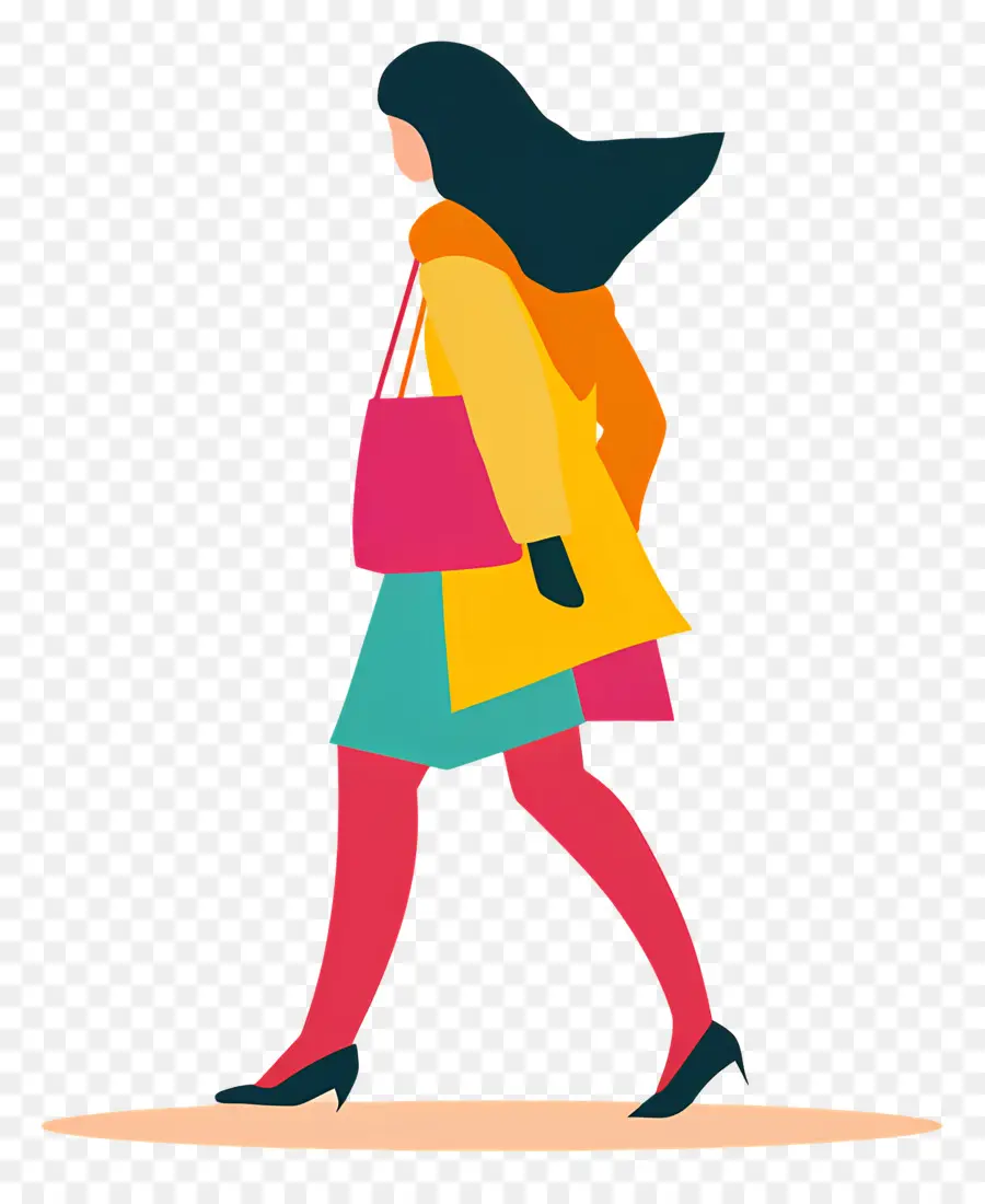 Mujer Que Camina，La Moda PNG