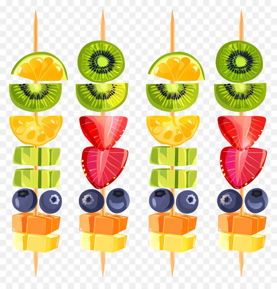 Brochetas De Frutas，Fruta PNG