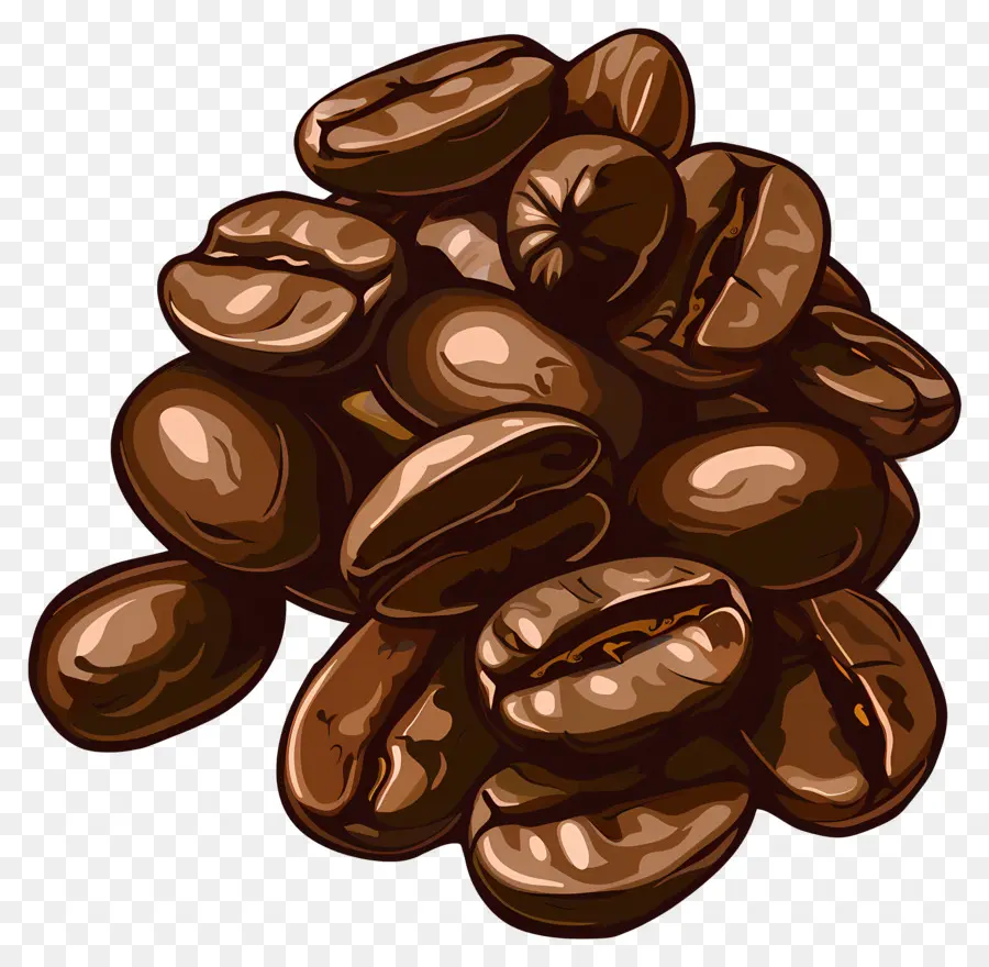 Los Granos De Café，Tostado Oscuro PNG