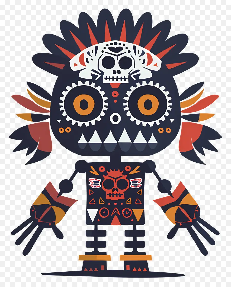 Calavera De Azúcar，Robot PNG