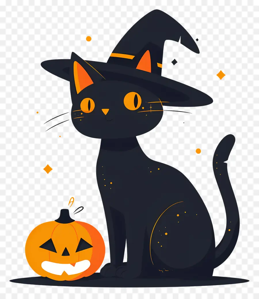 Halloween Gato，Gato Negro PNG