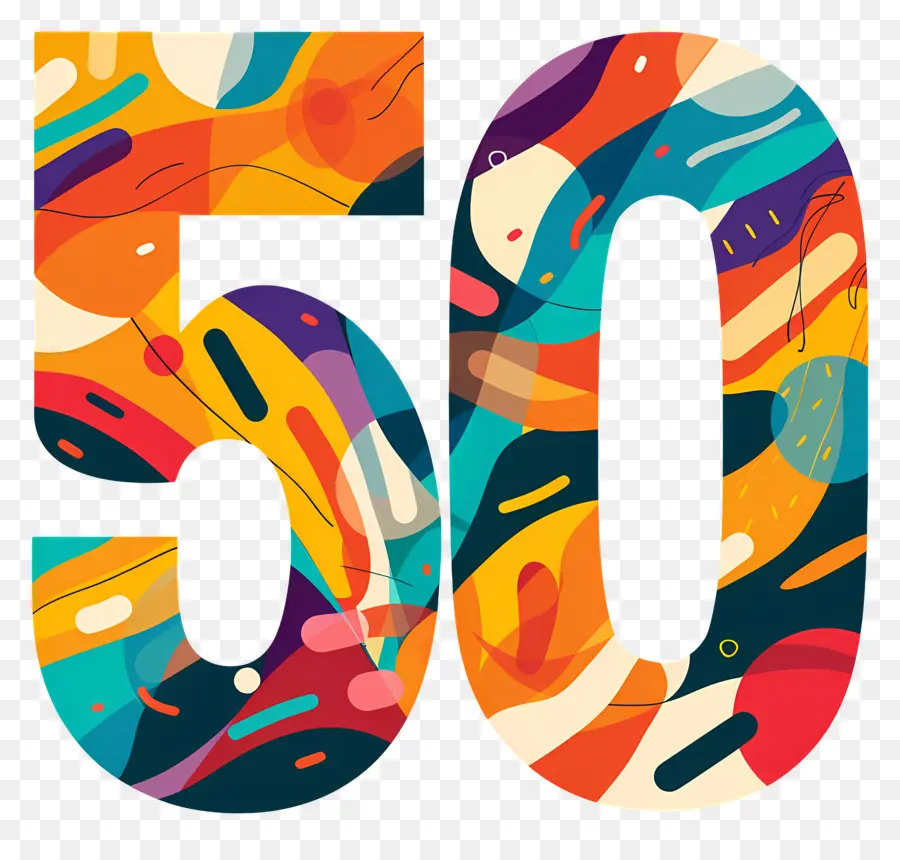 Número 50，Cumplir 50 PNG