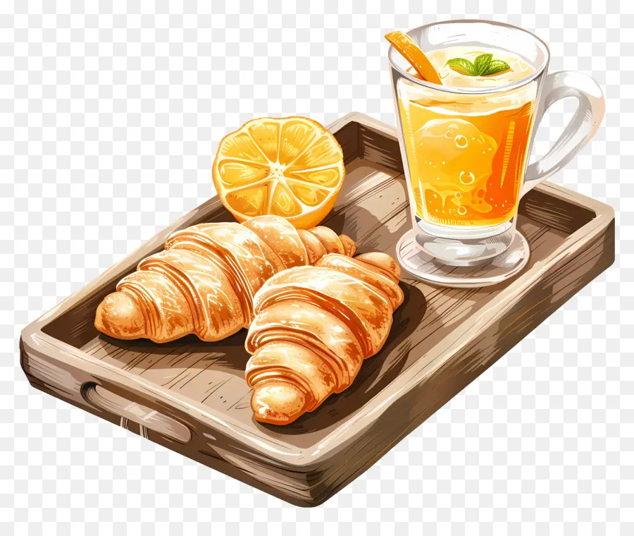 El Desayuno，Croissants PNG