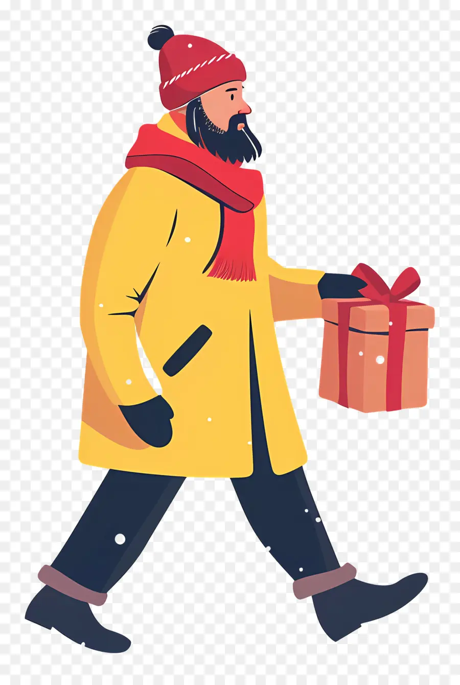 Hombre，Hombre Con Regalo PNG