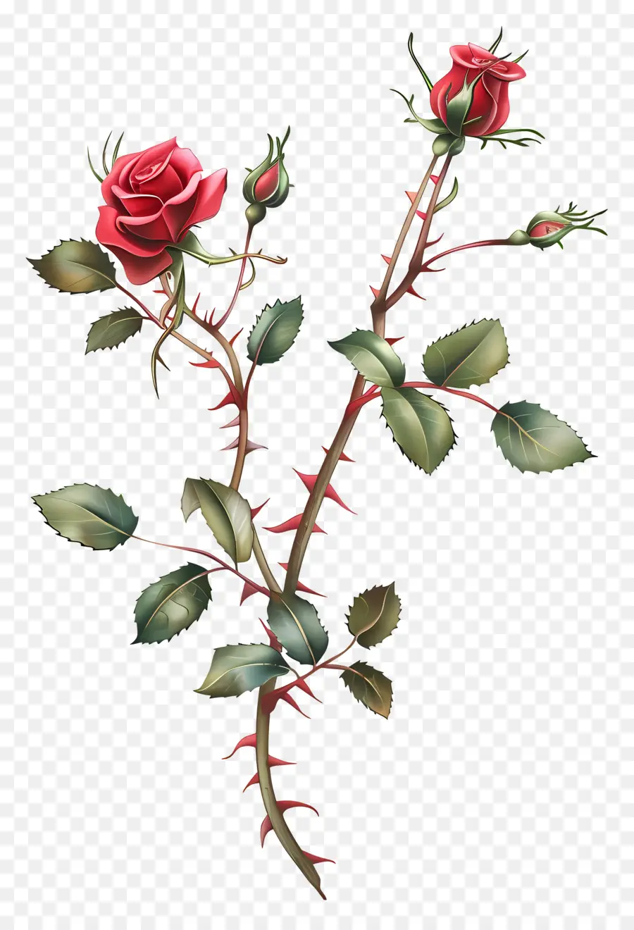 Espinas De Rosas，Rosa PNG