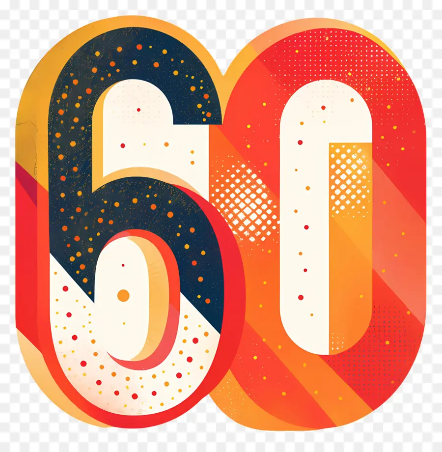 Número 60，60 Cumpleaños PNG