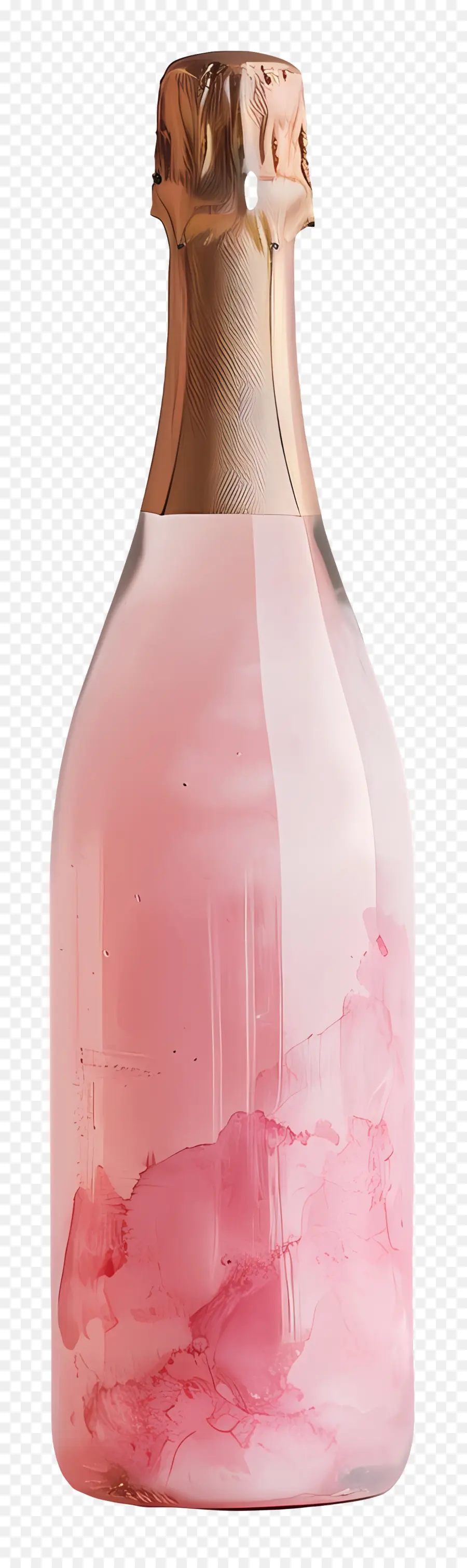 Champaña，Botella De Vidrio Rosa PNG