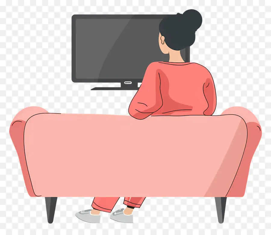 Mujer，Mujer Viendo Televisión PNG