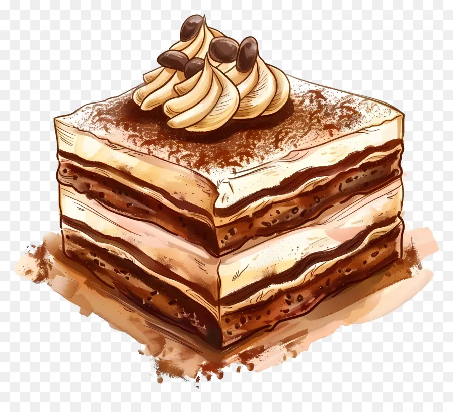 Pastel De Tiramisú，Pastel De Chocolate PNG