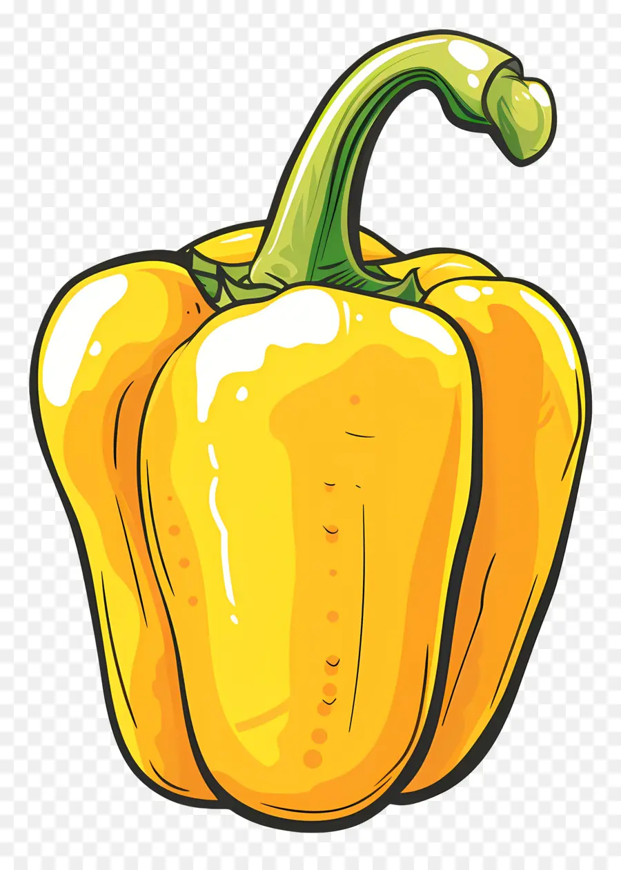 Pimiento Amarillo，Dibujo De La Historieta PNG