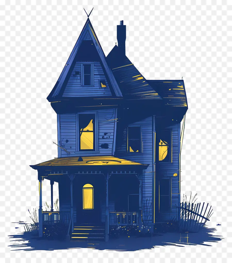 La Casa Encantada，Casa Embrujada Azul PNG