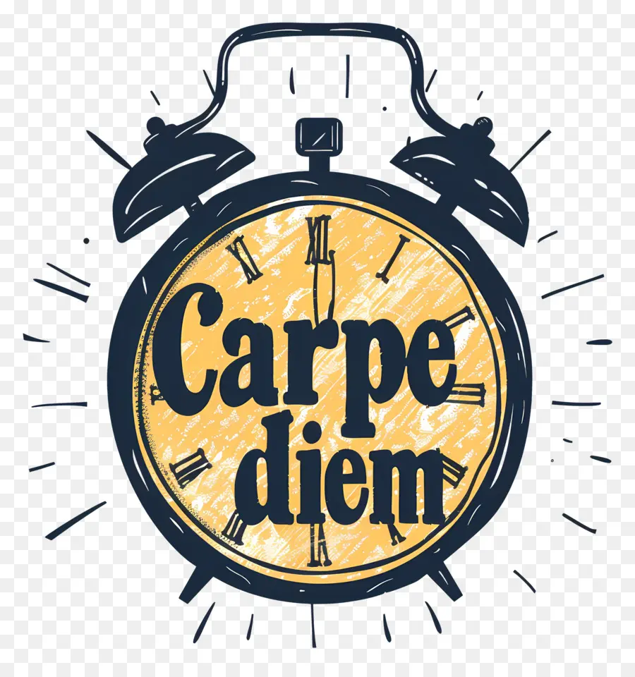 Carpe Diem，Amarillo Reloj PNG