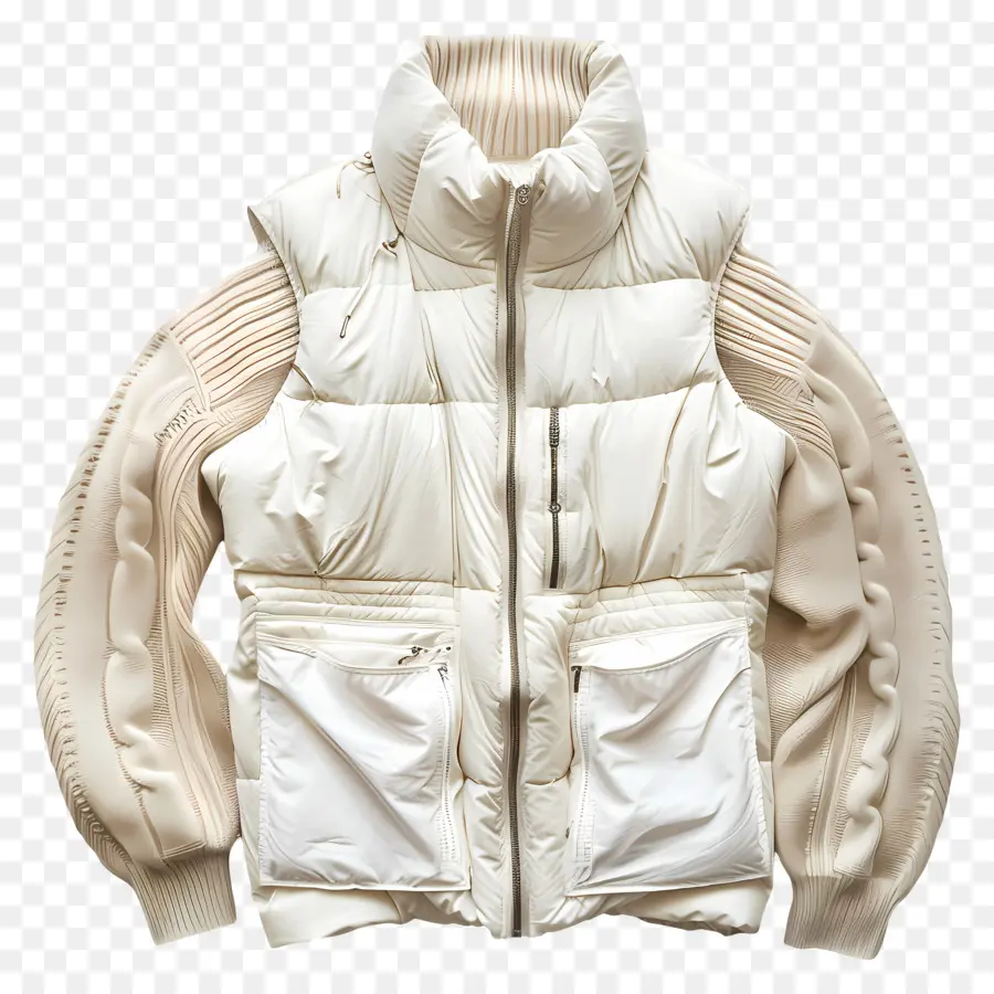 Abrigo De Invierno，Chaqueta Blanca PNG