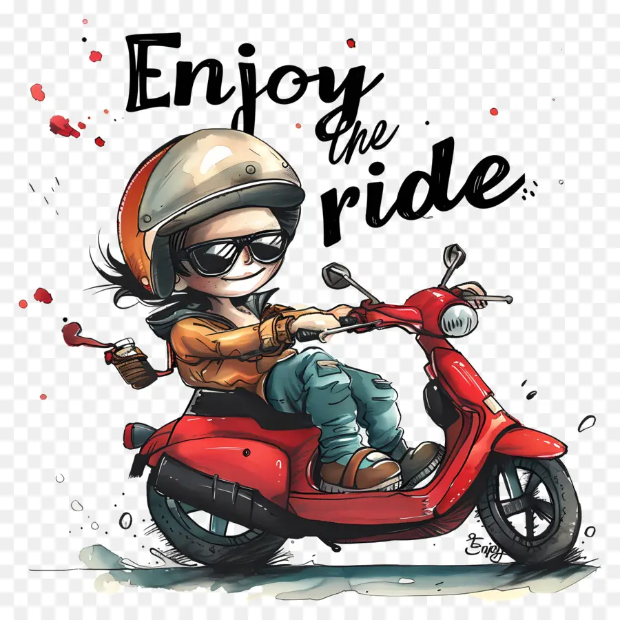 Disfruta Del Viaje，Motocicleta PNG