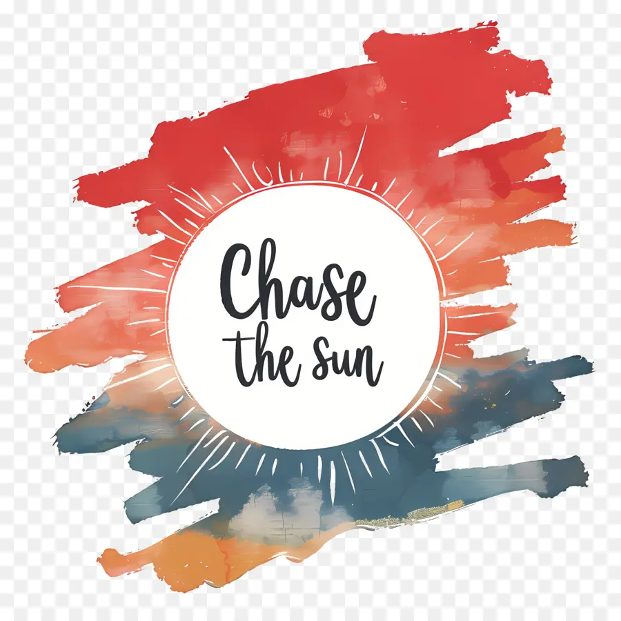 Chase El Sol，Pintura A La Acuarela PNG