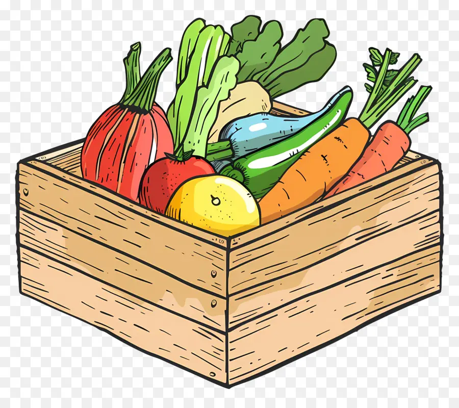 Caja Vegetal，Caja De Madera PNG