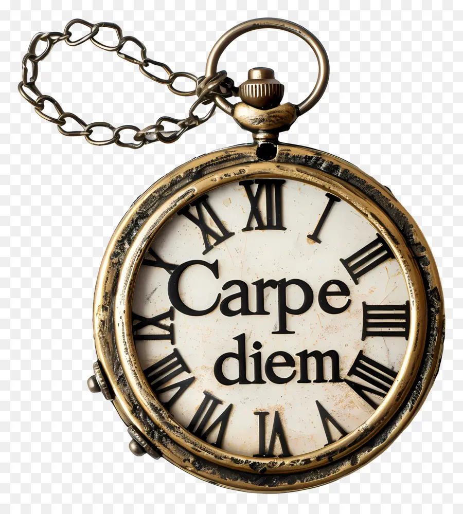 Carpe Diem，Reloj De Bolsillo Antiguo PNG