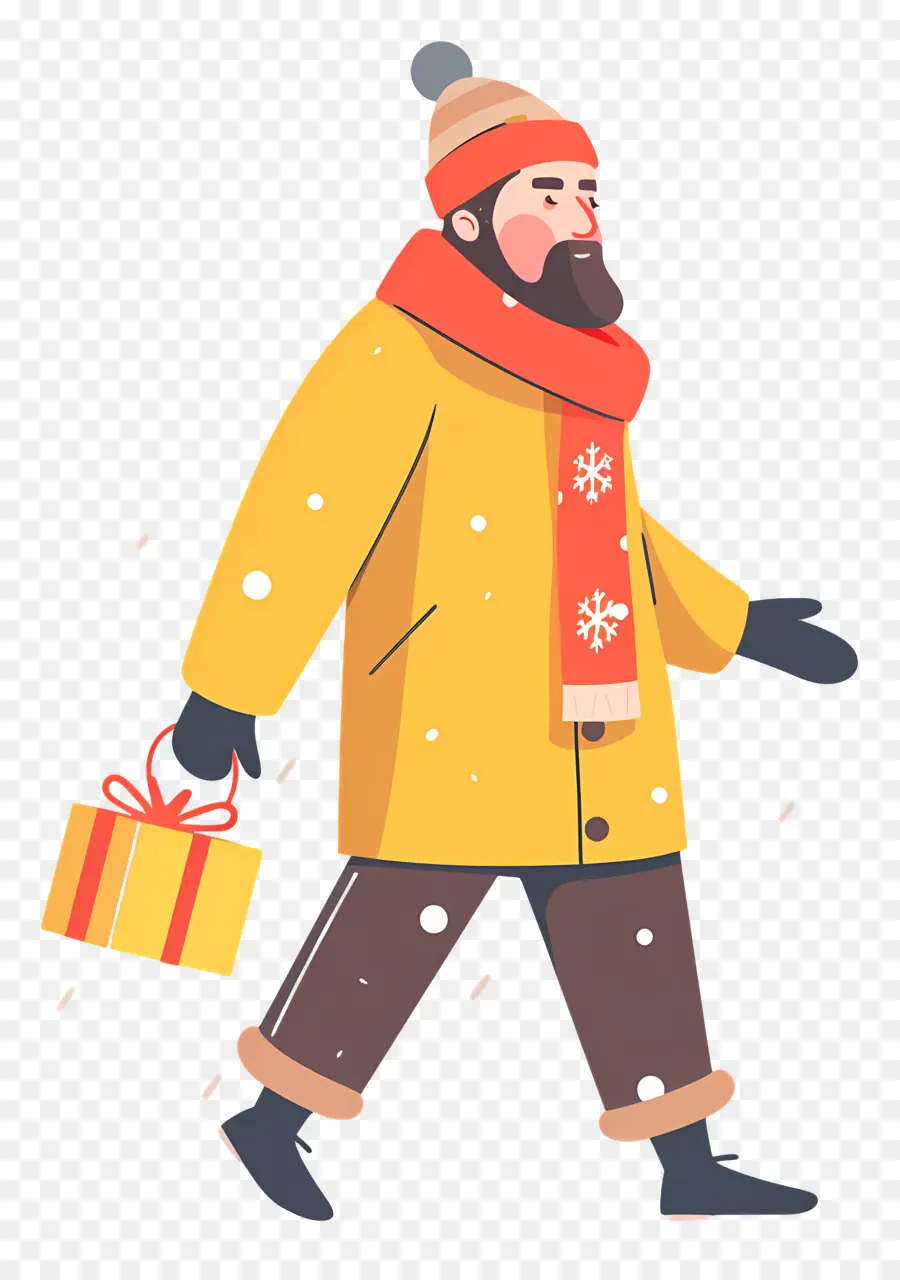 Hombre，Ropa De Invierno PNG