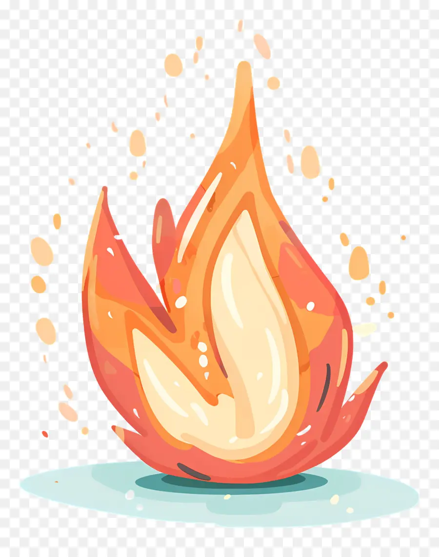 De Dibujos Animados De Fuego，Llama PNG