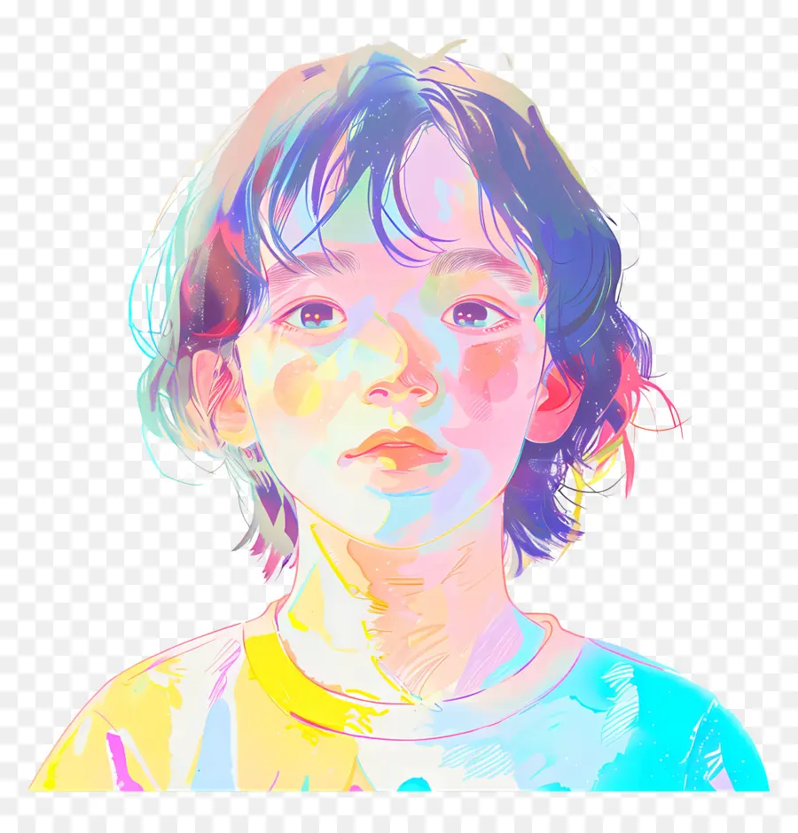 Anime Niño，Pintura PNG