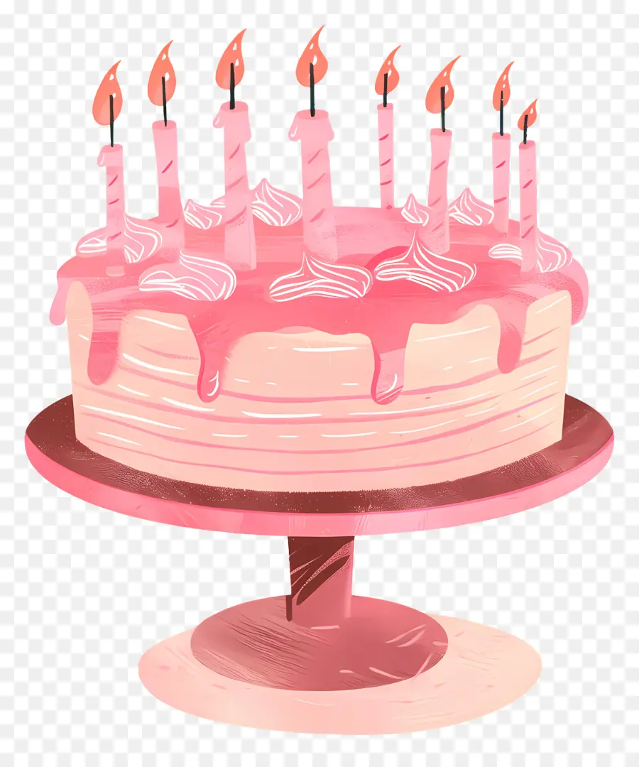 Rosa Pastel，Pastel De Cumpleaños PNG