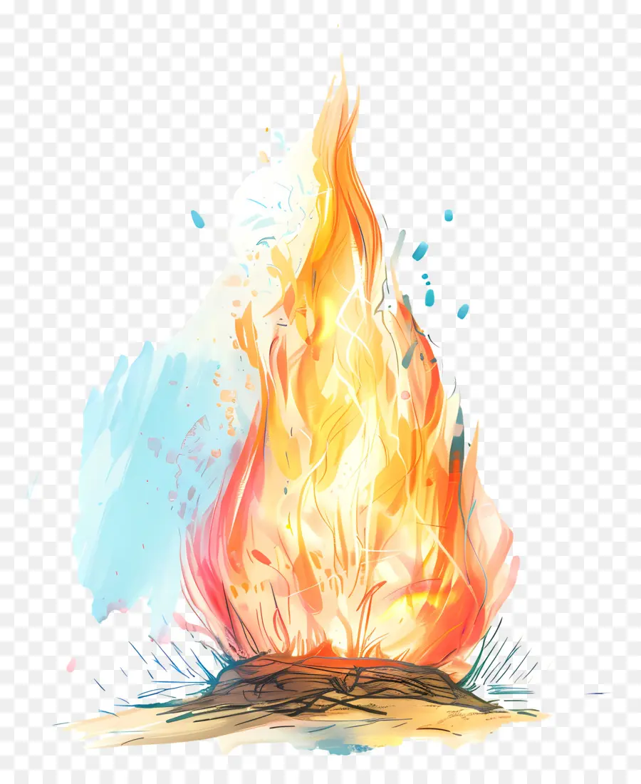 De Dibujos Animados De Fuego，Fogata PNG