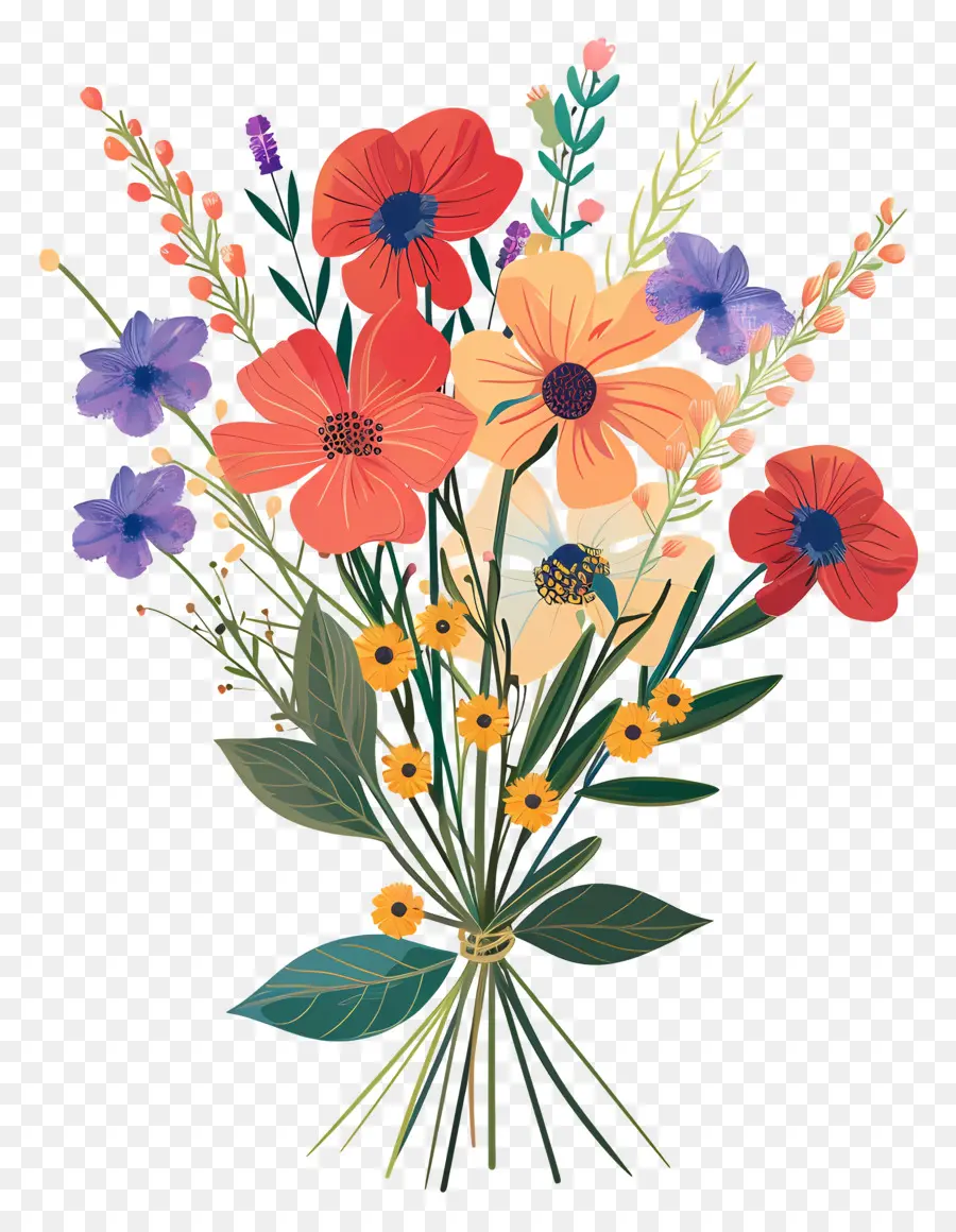 Mezclado Ramo De Flores，Ramo PNG