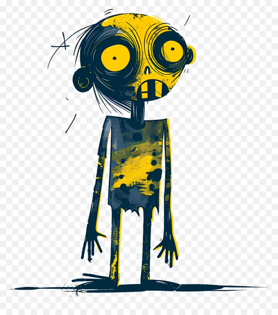 Zombie，Amarillo Y Negro PNG