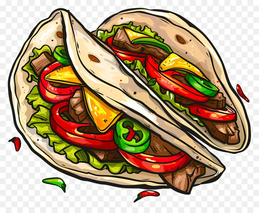 Fajitas，Tacos PNG