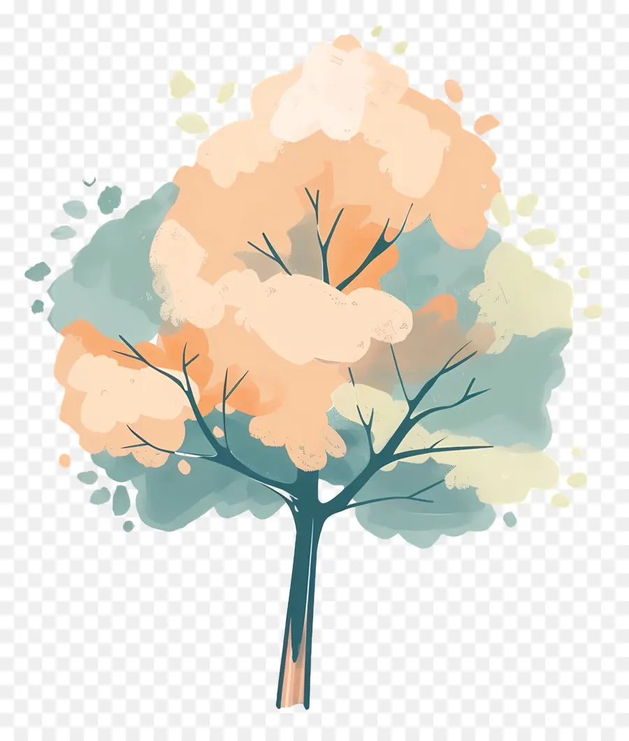 Dibujos Animados De árbol，Acuarela árbol PNG