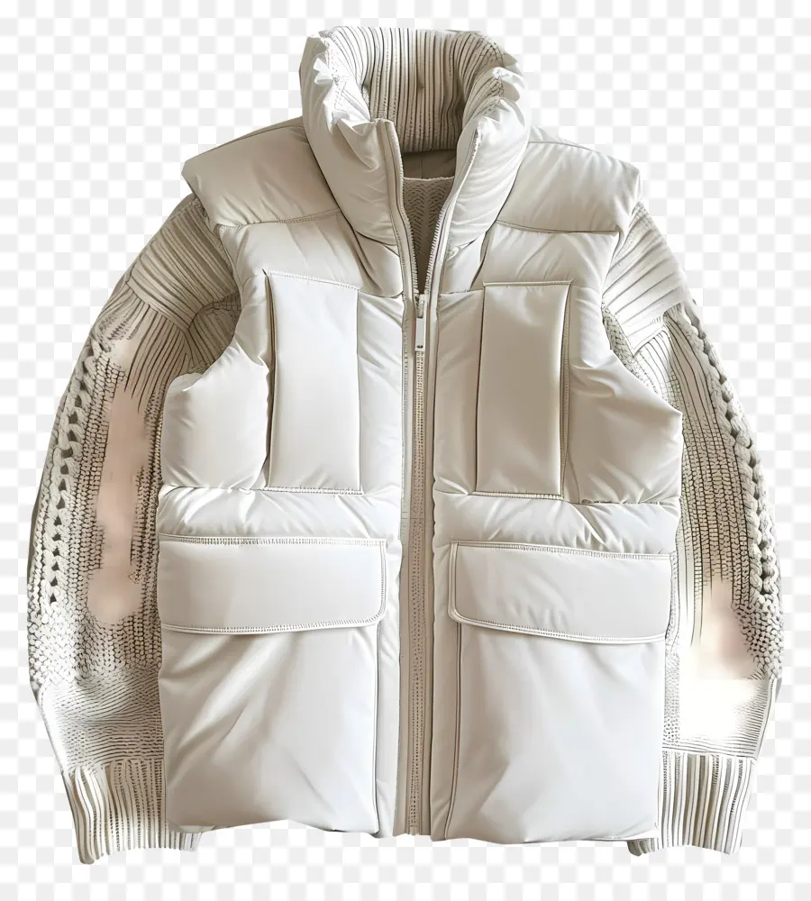 Abrigo De Invierno，Chaqueta Blanca PNG