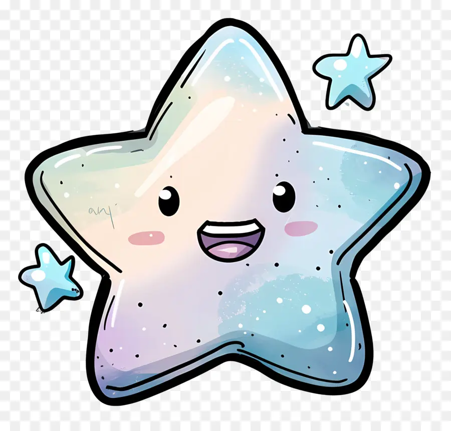 De Dibujos Animados De Estrellas，Cara Sonriente PNG