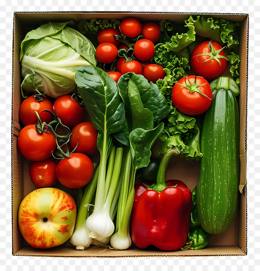 Caja De Verduras，Verduras PNG