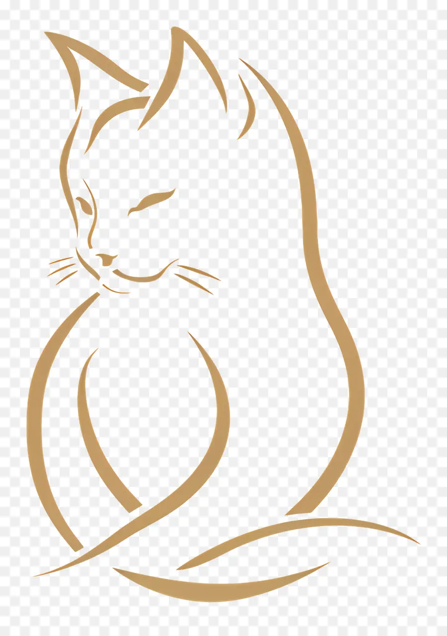 Diseño Sencillo，Gato PNG