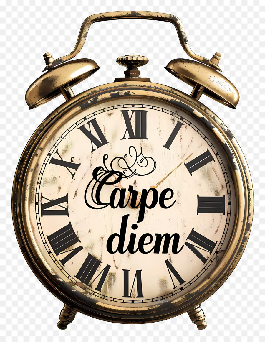 Carpe Diem，Reloj Despertador Vintage PNG