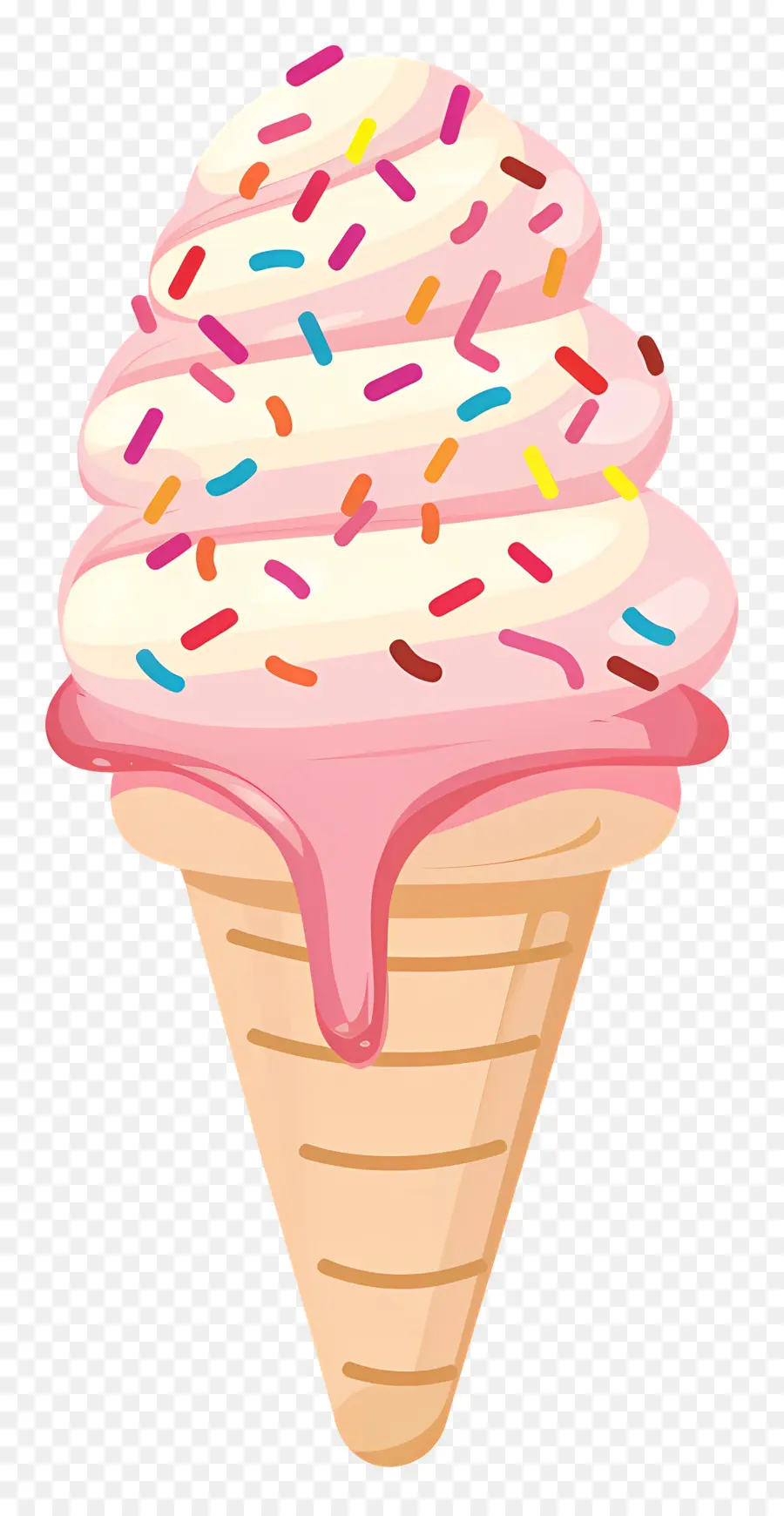 Helado Con Chispas，Rosa Helado PNG