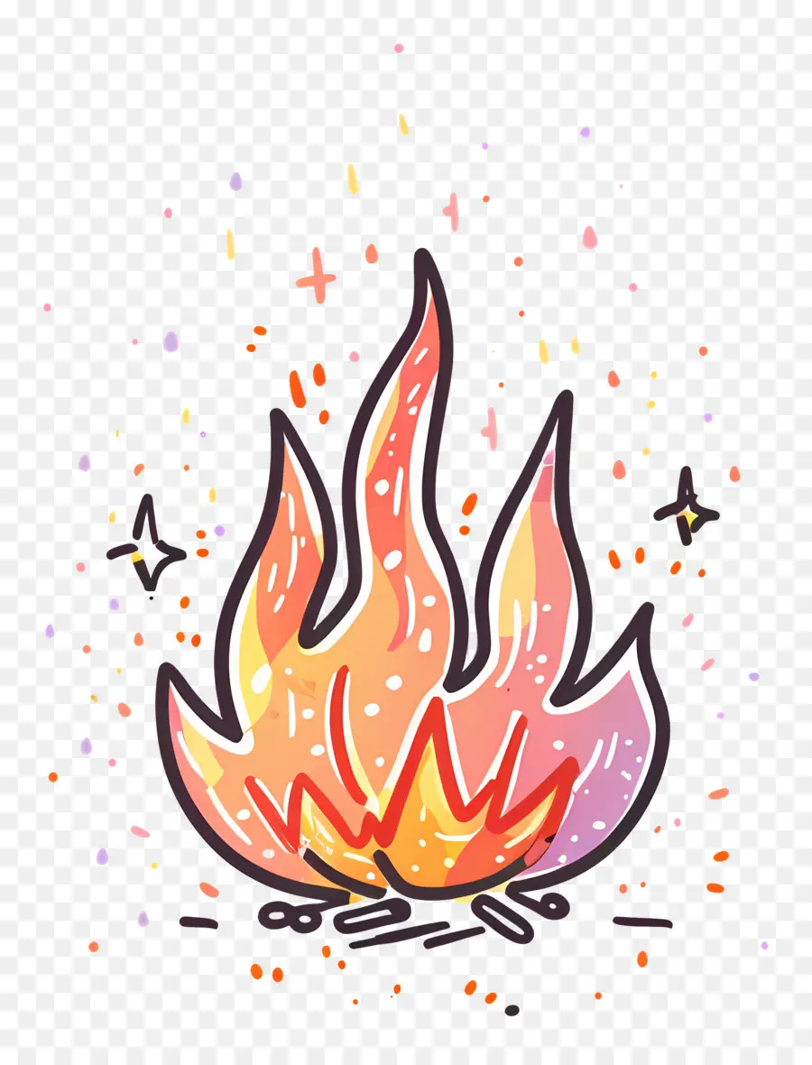 De Dibujos Animados De Fuego，La Hoguera PNG