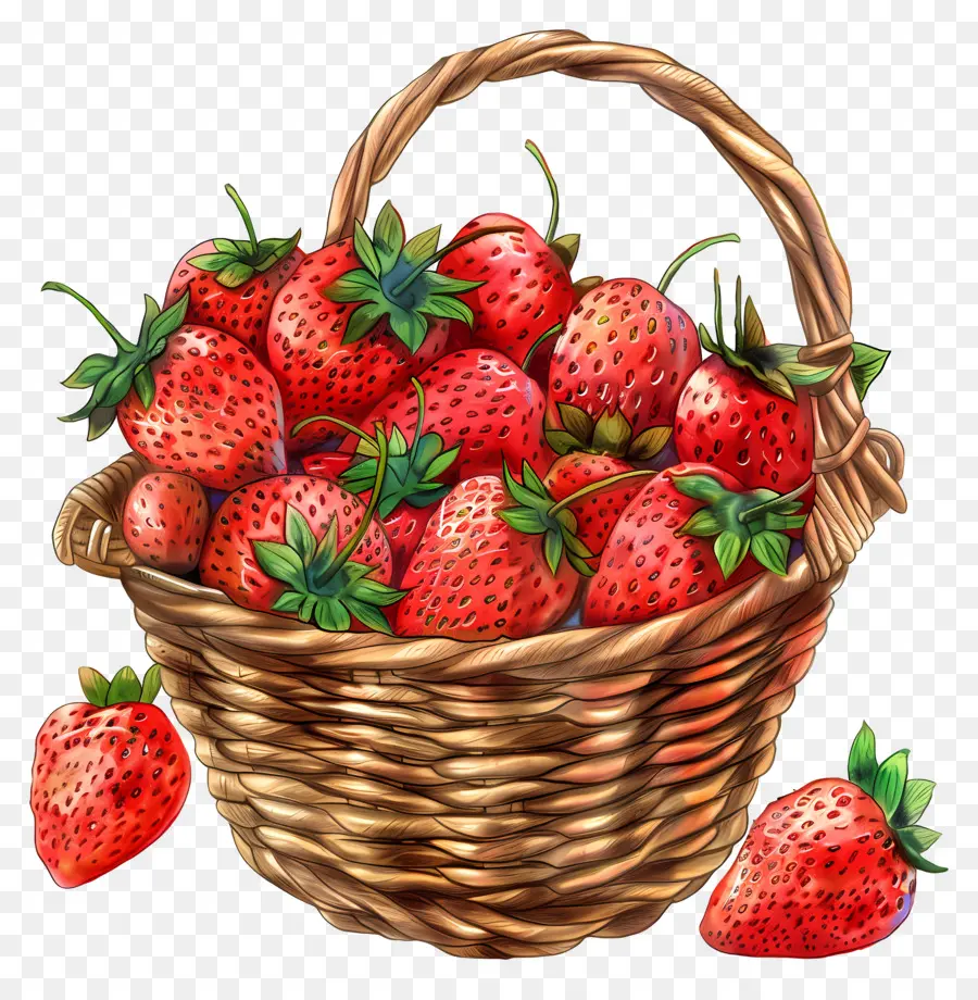 Canasta De Fresas，Fresas PNG