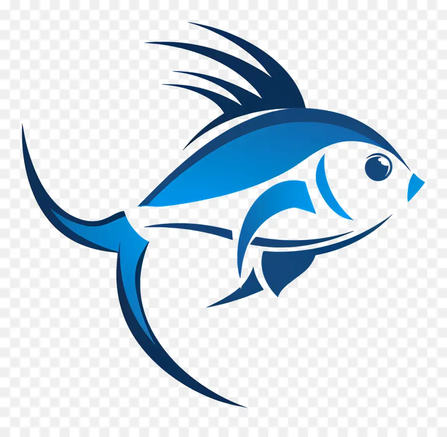 Diseño Simple，Pescado Azul PNG